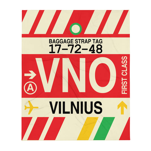 Travel Gift Throw Blanket • VNO Vilnius • YHM Designs - Image 01