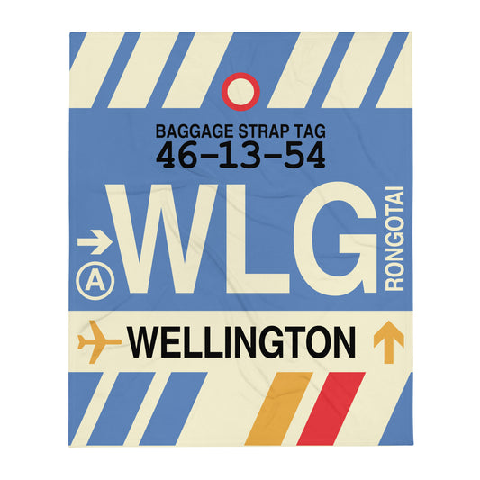 Travel Gift Throw Blanket • WLG Wellington Souvenir • YHM Designs - Image 01