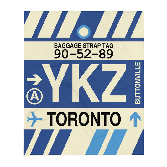 Travel Gift Throw Blanket • YKZ Toronto Souvenir • YHM Designs - Image 01