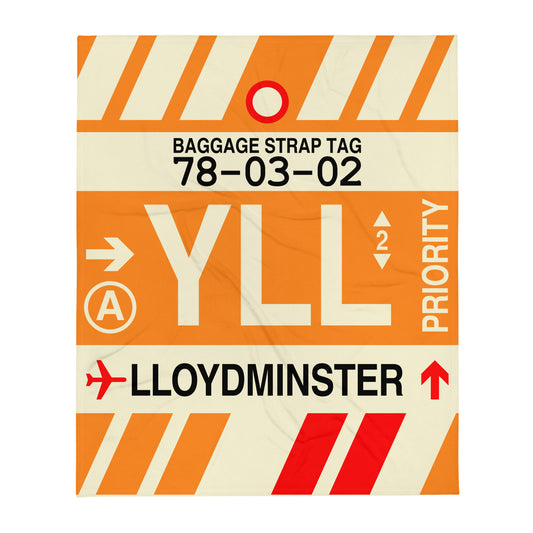 Travel-Themed Throw Blanket • YLL Lloydminster • YHM Designs - Image 01