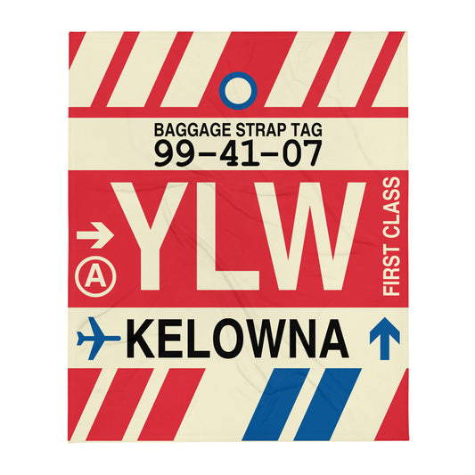 Travel Gift Throw Blanket • YLW Kelowna • YHM Designs - Image 01