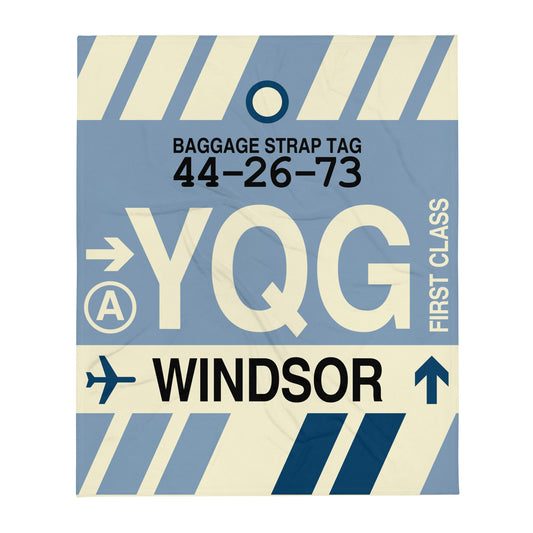 Travel Gift Throw Blanket • YQG Windsor Souvenir • YHM Designs - Image 01