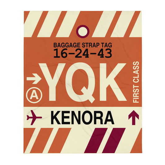 Travel Gift Throw Blanket • YQK Kenora Souvenir • YHM Designs - Image 01