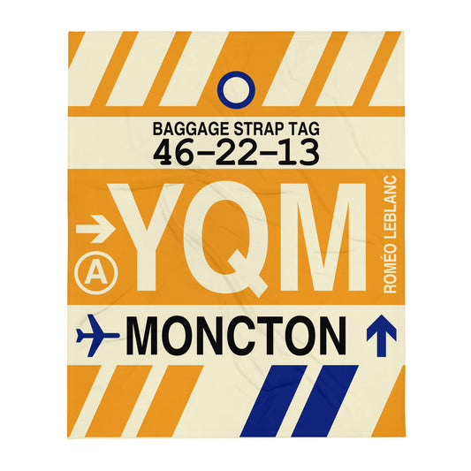 Travel Gift Throw Blanket • YQM Moncton • YHM Designs - Image 01