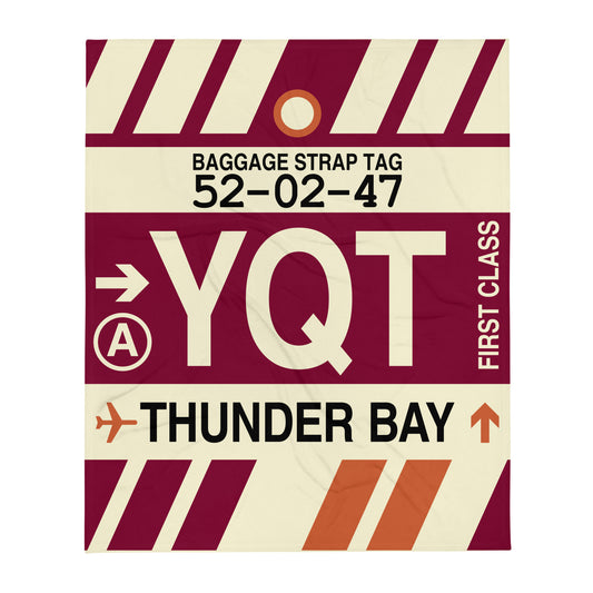 Travel Gift Throw Blanket • YQT Thunder Bay • YHM Designs - Image 01