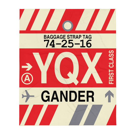 Travel-Themed Throw Blanket • YQX Gander • YHM Designs - Image 01