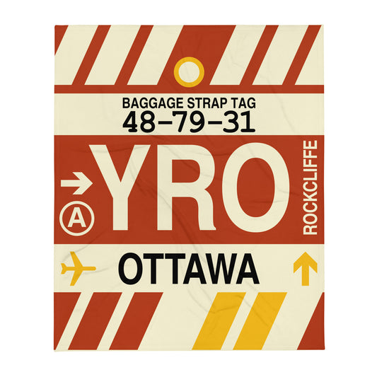 Travel Gift Throw Blanket • YRO Ottawa • YHM Designs - Image 01