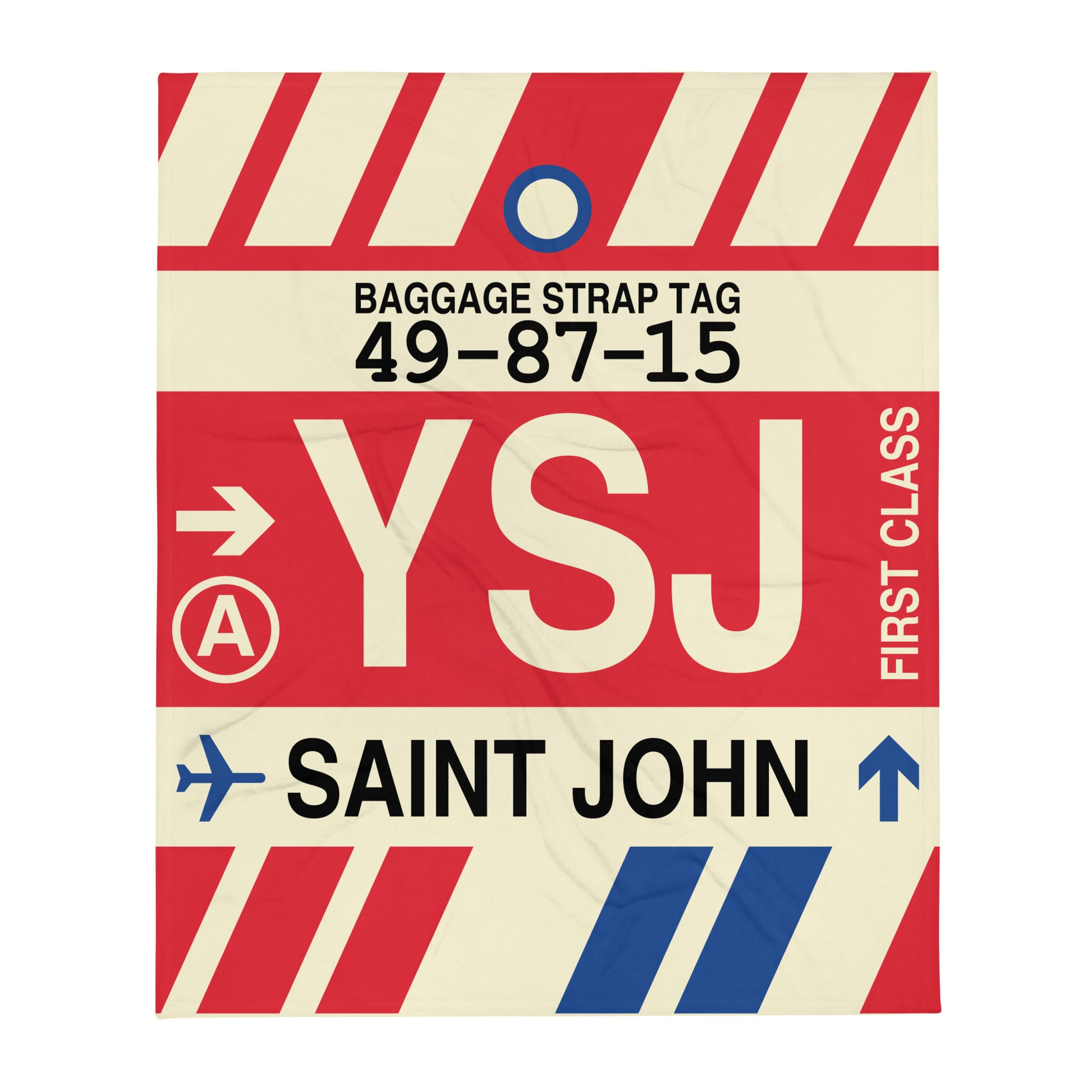 Travel Gift Throw Blanket • YSJ Saint John Souvenir • YHM Designs - Image 01