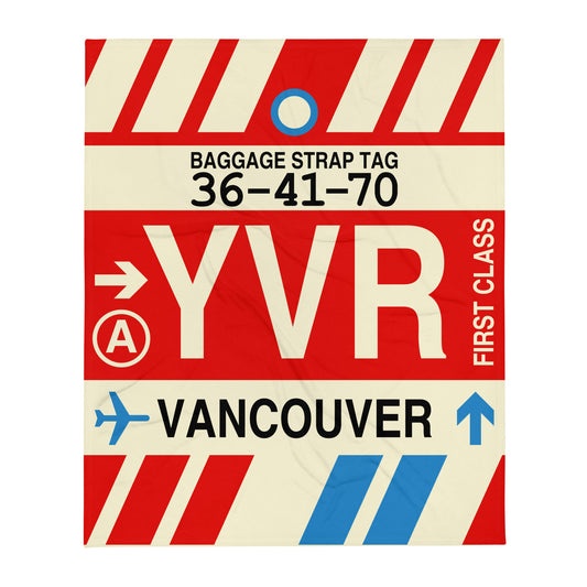 Travel Gift Throw Blanket • YVR Vancouver • YHM Designs - Image 01