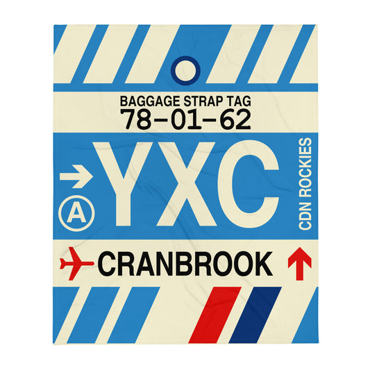 Travel Gift Throw Blanket • YXC Cranbrook • YHM Designs - Image 01