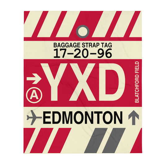 Travel Gift Throw Blanket • YXD Edmonton • YHM Designs - Image 01