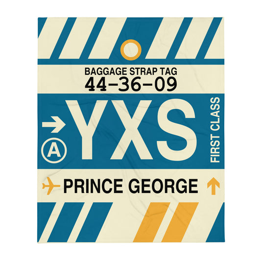 Travel-Themed Throw Blanket • YXS Prince George • YHM Designs - Image 01