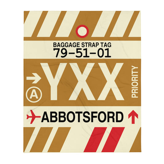 Travel Gift Throw Blanket • YXX Abbotsford • YHM Designs - Image 01