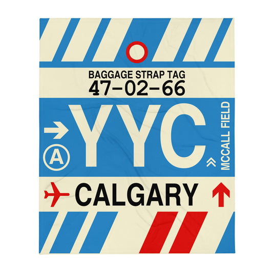 Travel Gift Throw Blanket • YYC Calgary • YHM Designs - Image 01