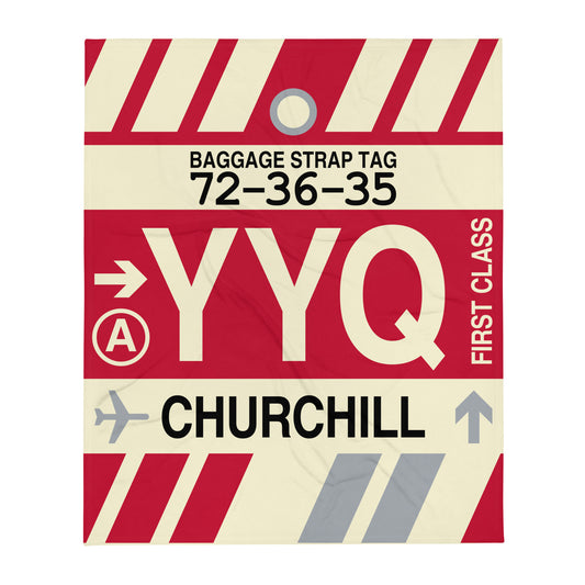 Travel-Themed Throw Blanket • YYQ Churchill • YHM Designs - Image 01