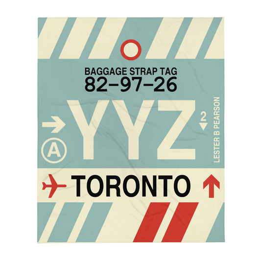 Travel Gift Throw Blanket • YYZ Toronto • YHM Designs - Image 01