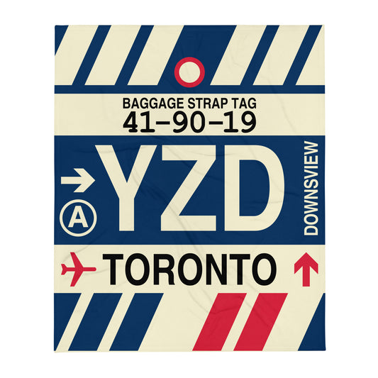 Travel Gift Throw Blanket • YZD Toronto Souvenir • YHM Designs - Image 01