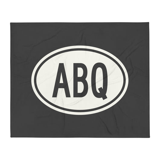 Oval Car Sticker Throw Blanket • ABQ Albuquerque • YHM Designs - Image 01