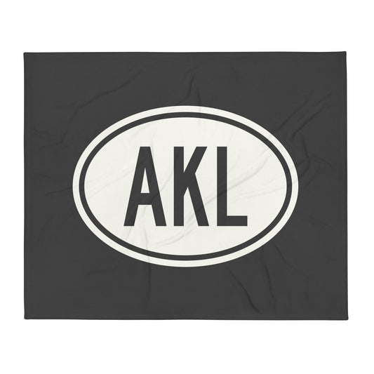 Oval Car Sticker Throw Blanket • AKL Auckland • YHM Designs - Image 01