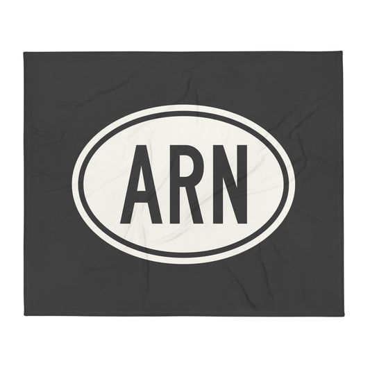 Oval Car Sticker Throw Blanket • ARN Stockholm • YHM Designs - Image 01