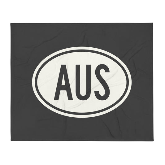 Oval Car Sticker Throw Blanket • AUS Austin • YHM Designs - Image 01