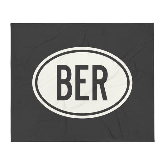 Oval Car Sticker Throw Blanket • BER Berlin • YHM Designs - Image 01