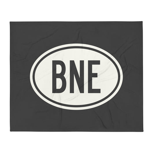 Oval Car Sticker Throw Blanket • BNE Brisbane • YHM Designs - Image 01
