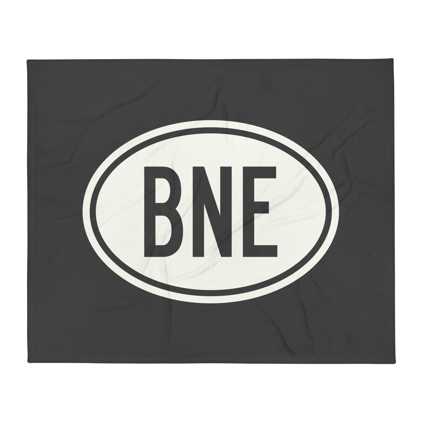 Unique Travel Gift Throw Blanket - White Oval • BNE Brisbane Souvenir • YHM Designs - Image 01