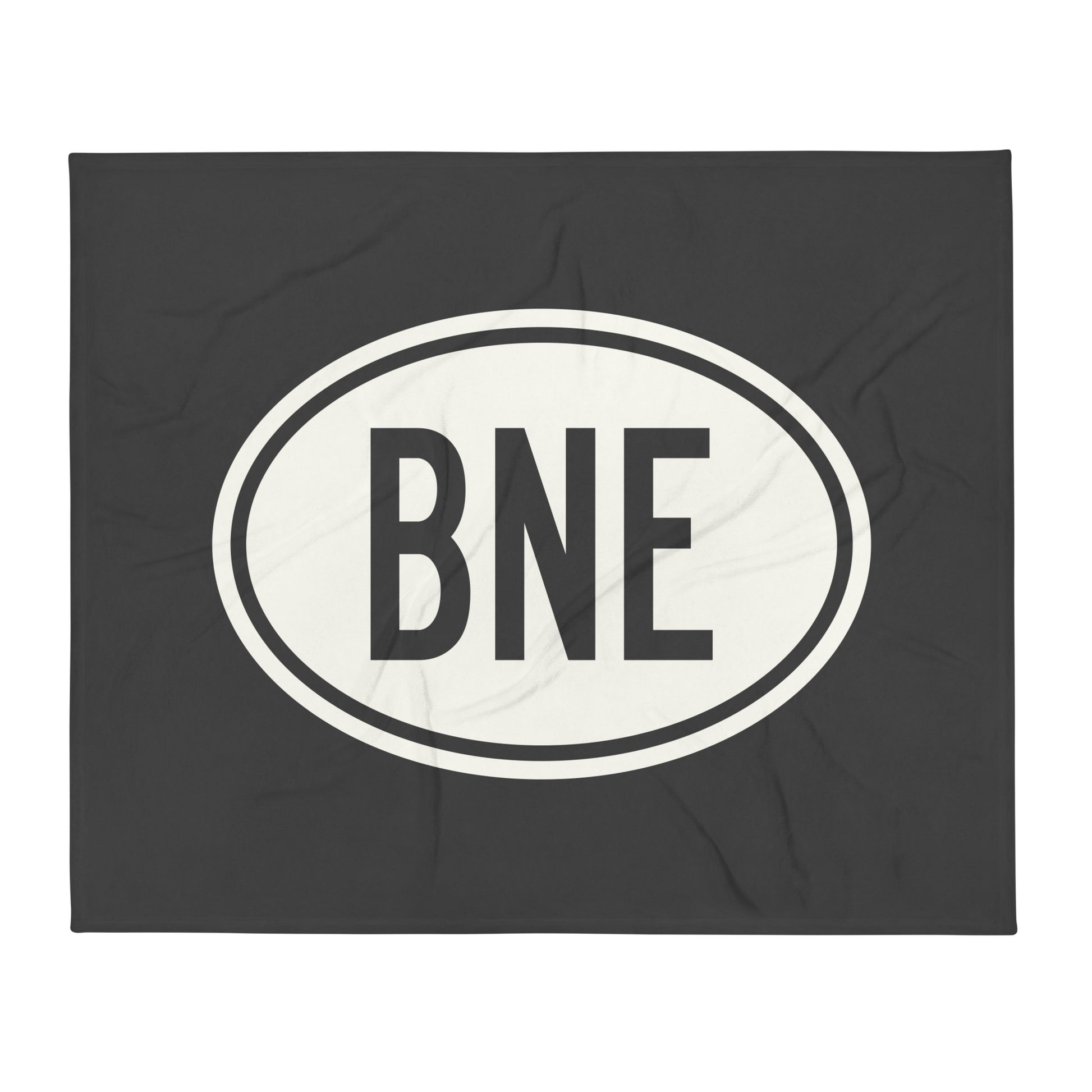 Unique Travel Gift Throw Blanket - White Oval • BNE Brisbane Souvenir • YHM Designs - Image 01