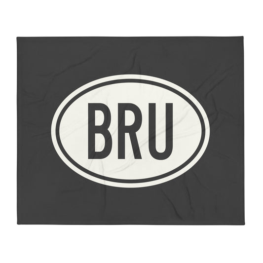 Oval Car Sticker Throw Blanket • BRU Brussels • YHM Designs - Image 01