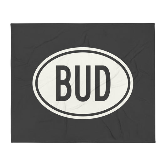Oval Car Sticker Throw Blanket • BUD Budapest • YHM Designs - Image 01