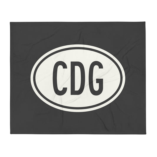 Oval Car Sticker Throw Blanket • CDG Paris • YHM Designs - Image 01