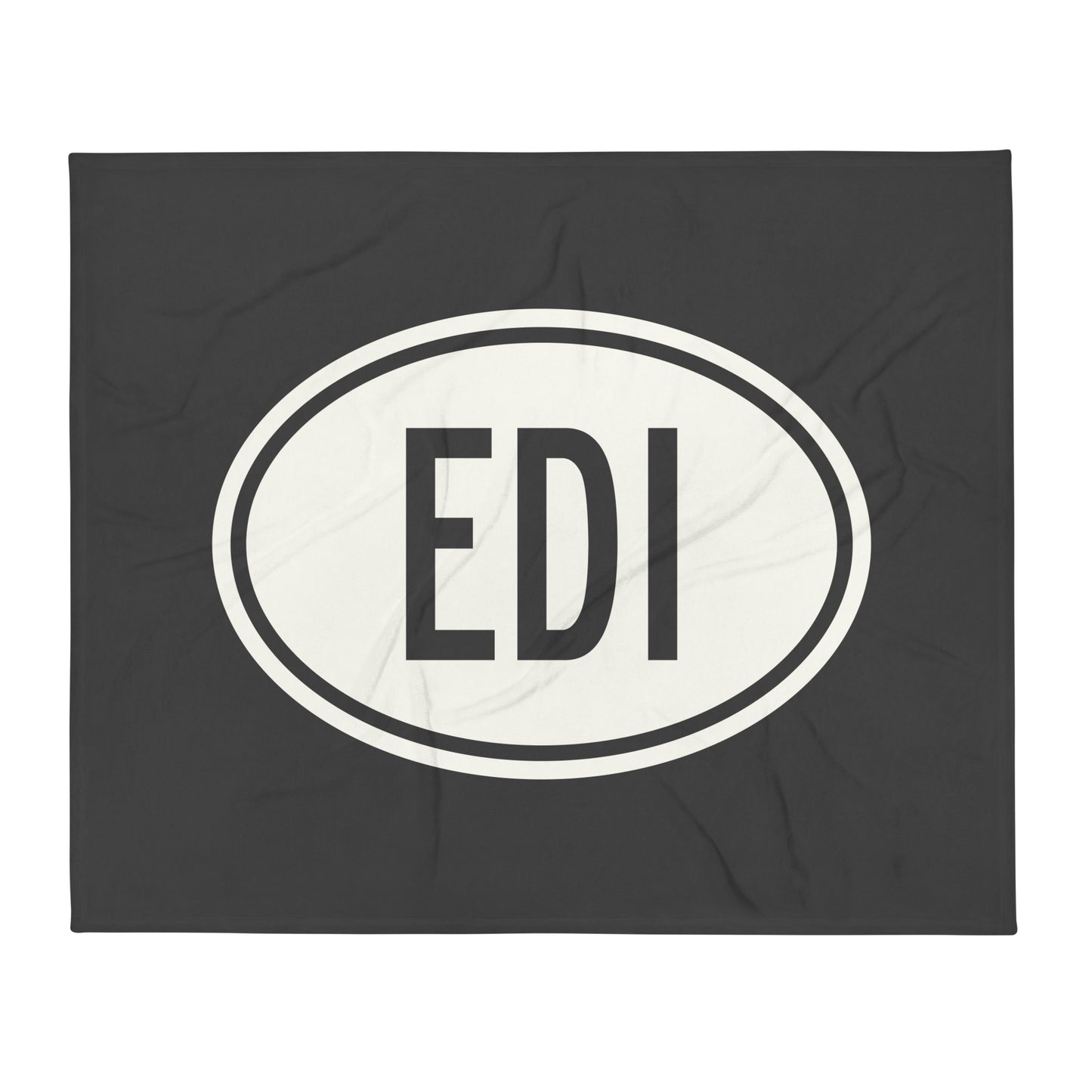 Unique Travel Gift Throw Blanket - White Oval • EDI Edinburgh Souvenir • YHM Designs - Image 01