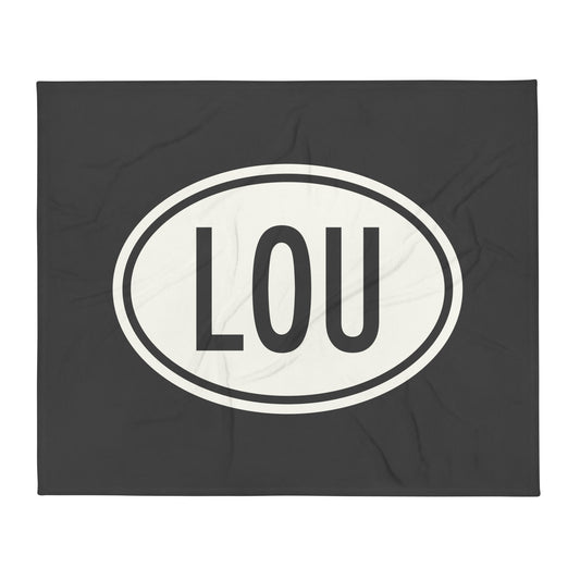 Unique Travel Gift Throw Blanket - White Oval • LOU Louisville Souvenir • YHM Designs - Image 01