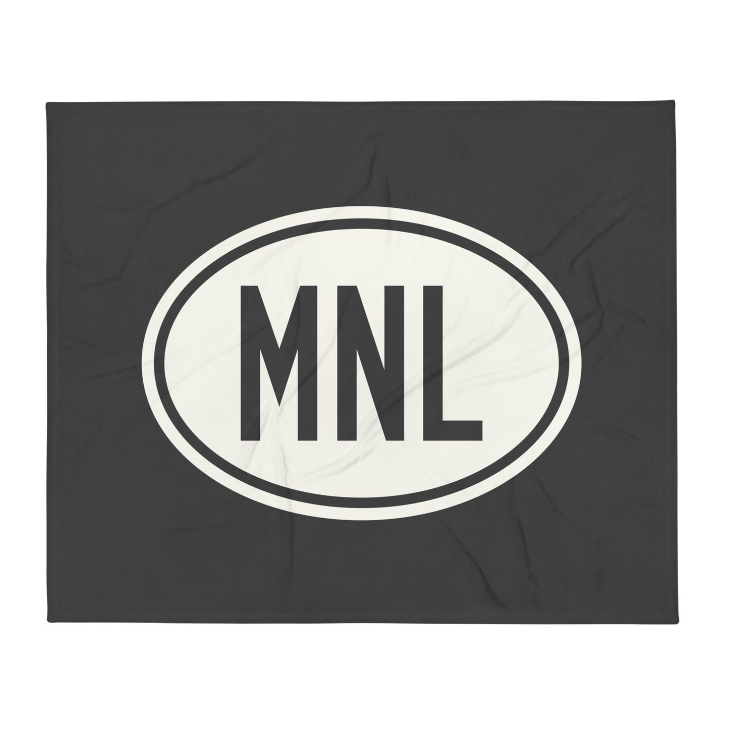 Unique Travel Gift Throw Blanket - White Oval • MNL Manila Souvenir • YHM Designs - Image 01