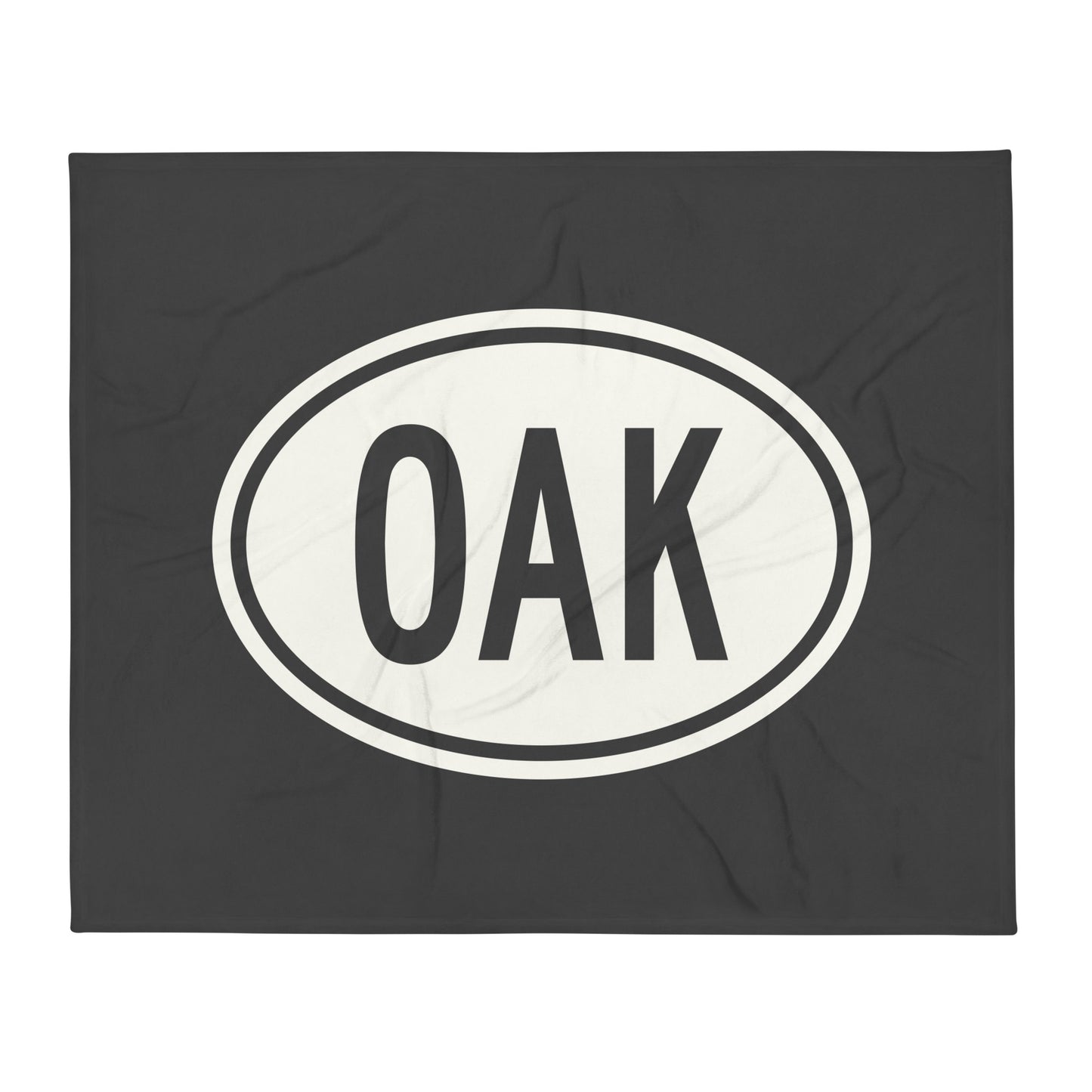 Unique Travel Gift Throw Blanket - White Oval • OAK Oakland Souvenir • YHM Designs - Image 01