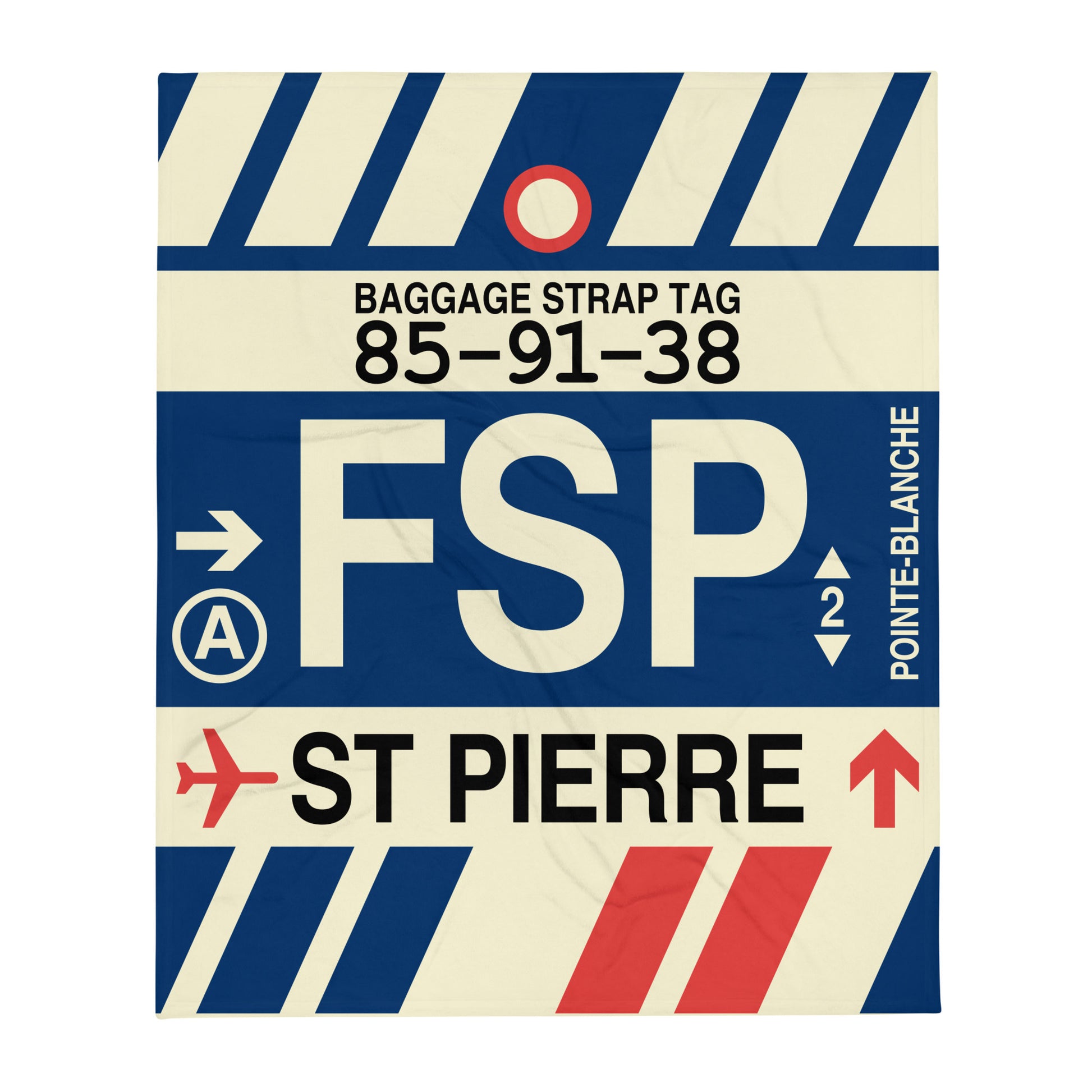Travel Gift Throw Blanket • FSP St-Pierre and Miquelon • YHM Designs - Image 01