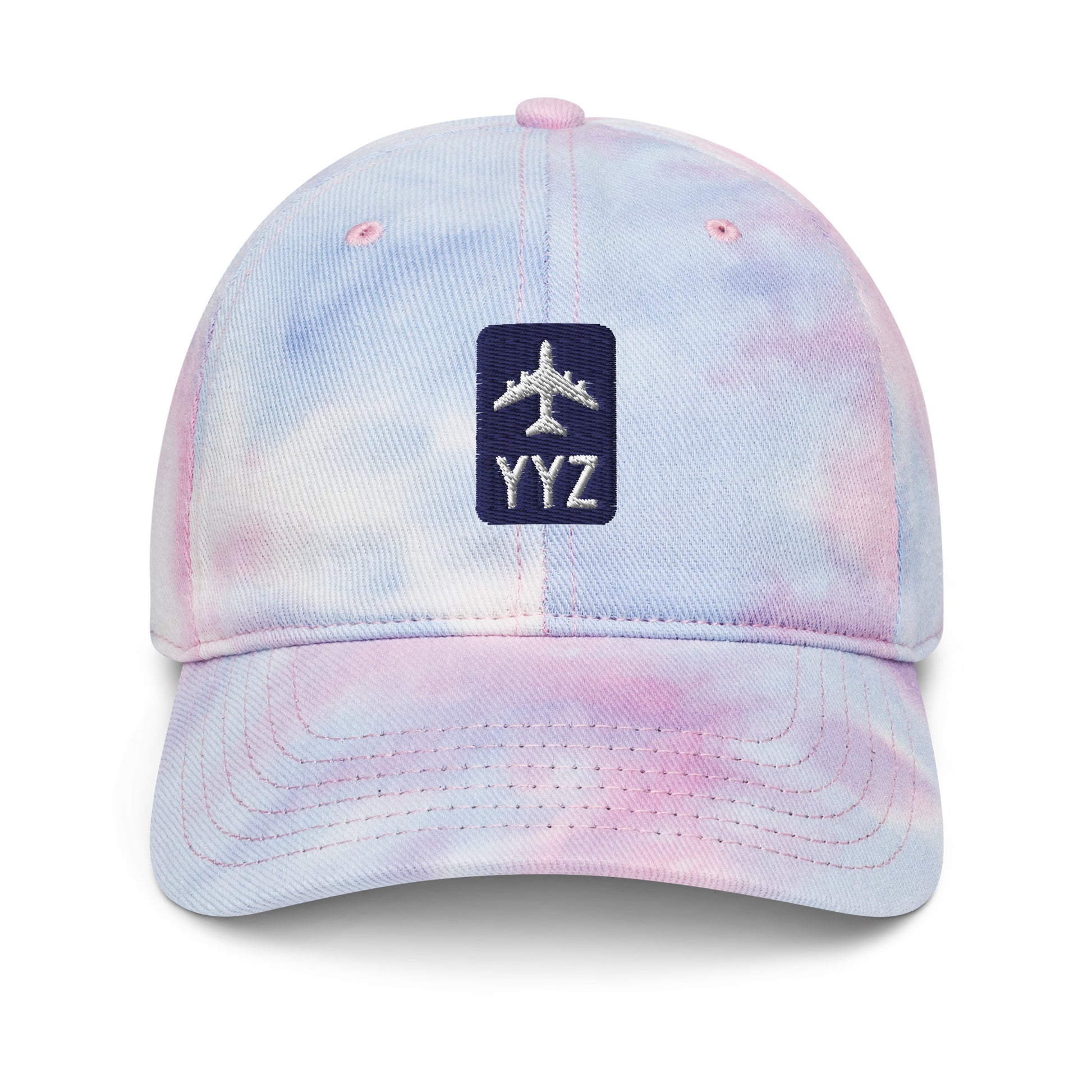 Jetliner Tie-Dye Baseball Cap • Navy/White • YYZ Toronto • YHM Designs - Image 16