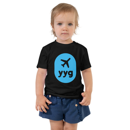Airplane Window Toddler T-Shirt - Sky Blue • YYG Charlottetown • YHM Designs - Image 02