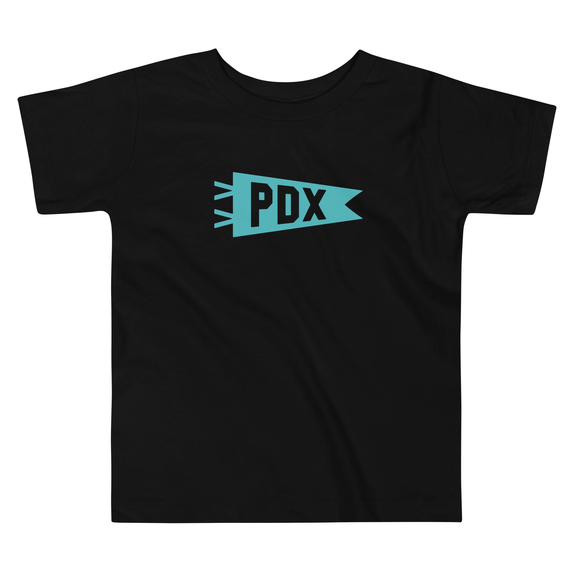 Airport Code Toddler Tee - Viking Blue • PDX Portland • YHM Designs - Image 01