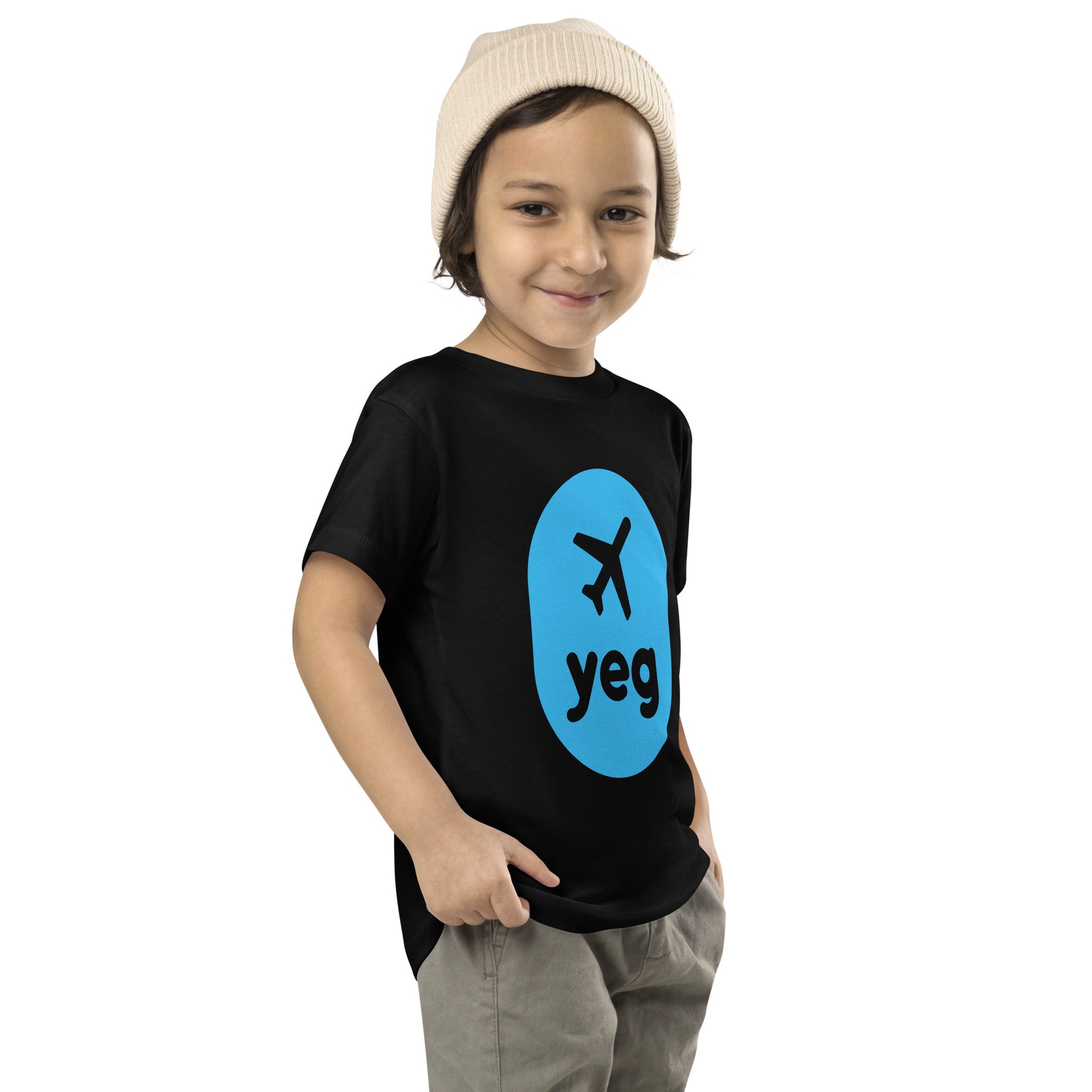 Airplane Window Toddler T-Shirt - Sky Blue • YEG Edmonton • YHM Designs - Image 07