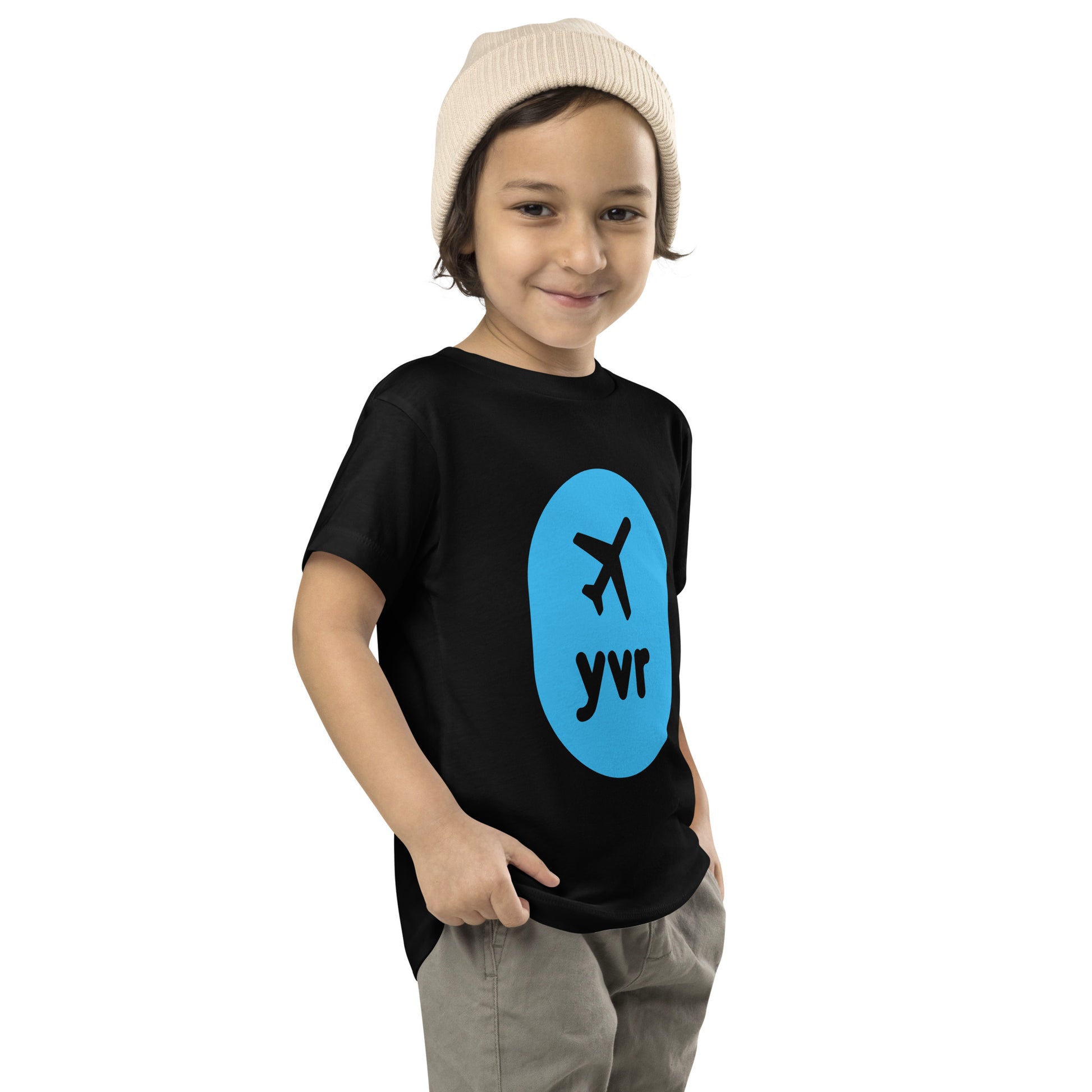 Airplane Window Toddler T-Shirt - Sky Blue • YVR Vancouver • YHM Designs - Image 07