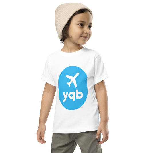 Airplane Window Toddler T-Shirt - Sky Blue • YQB Quebec City • YHM Designs - Image 01