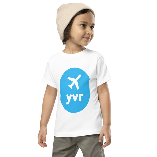 Airplane Window Toddler T-Shirt - Sky Blue • YVR Vancouver • YHM Designs - Image 01