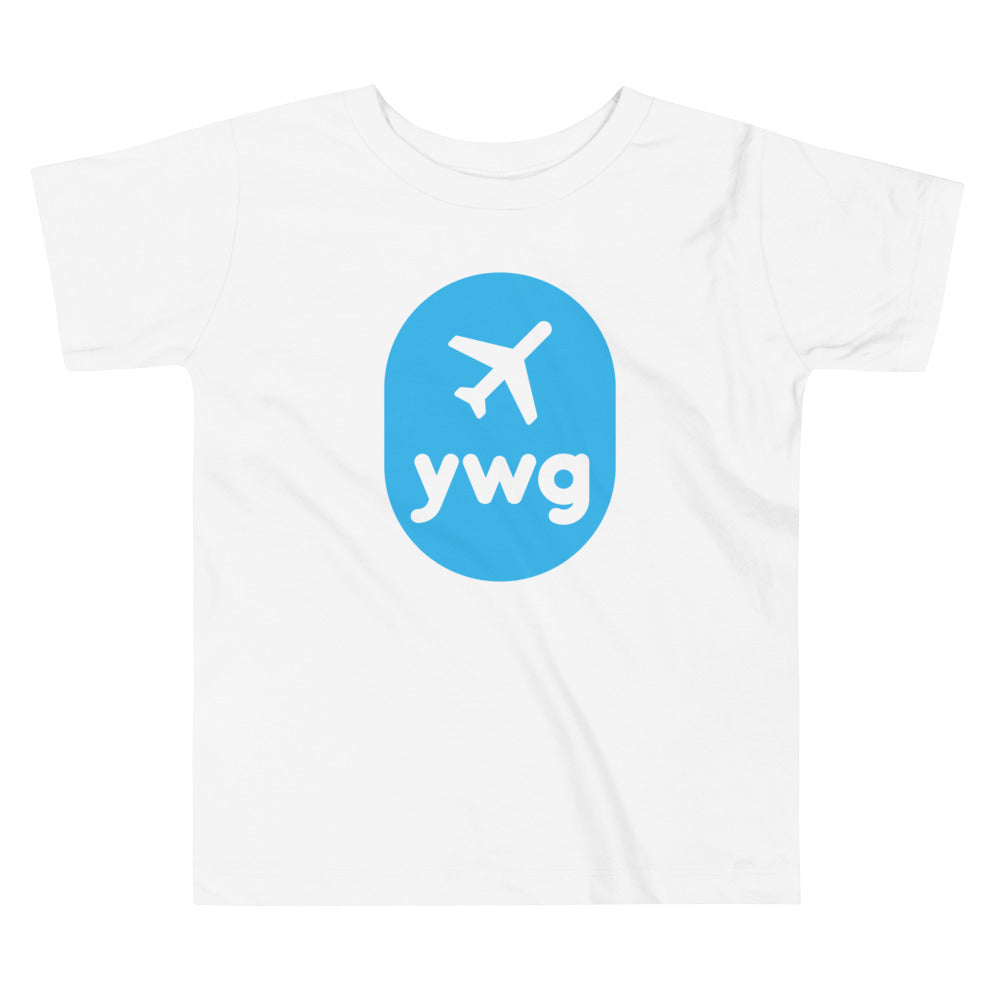 Airplane Window Toddler T-Shirt - Sky Blue • YWG Winnipeg • YHM Designs - Image 05