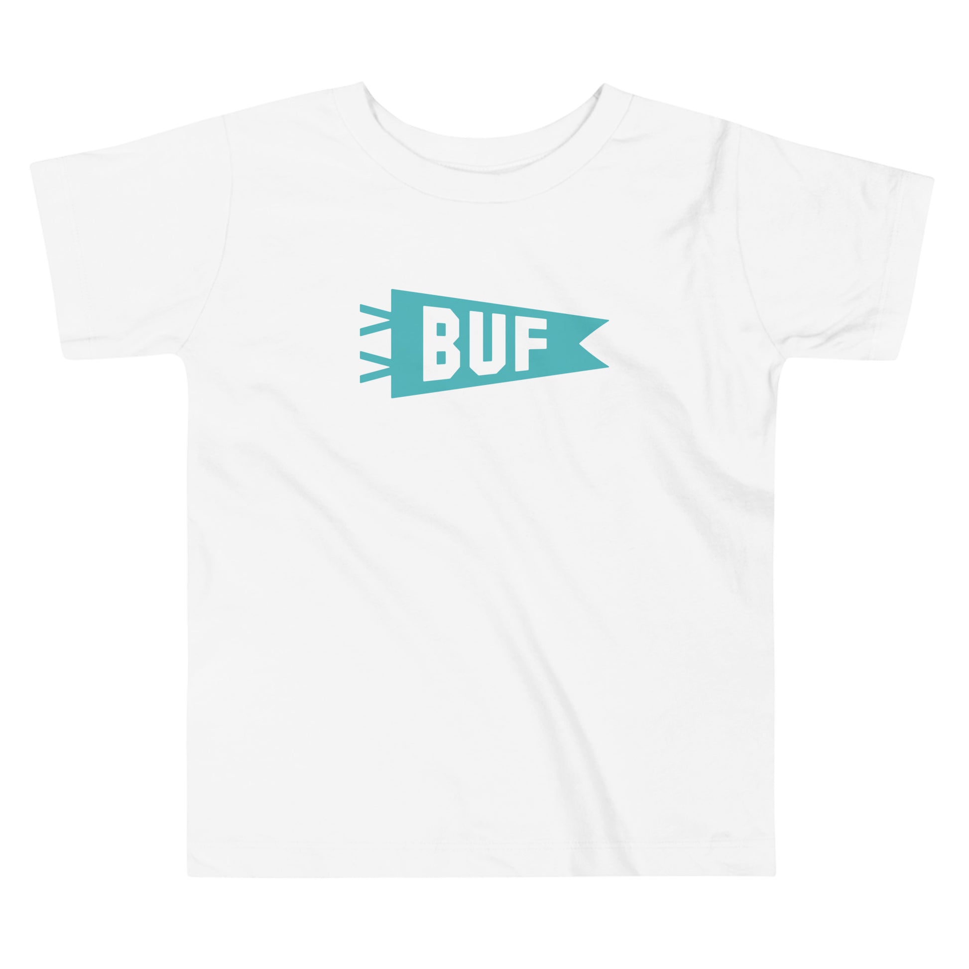 Airport Code Toddler Tee - Viking Blue • BUF Buffalo • YHM Designs - Image 02