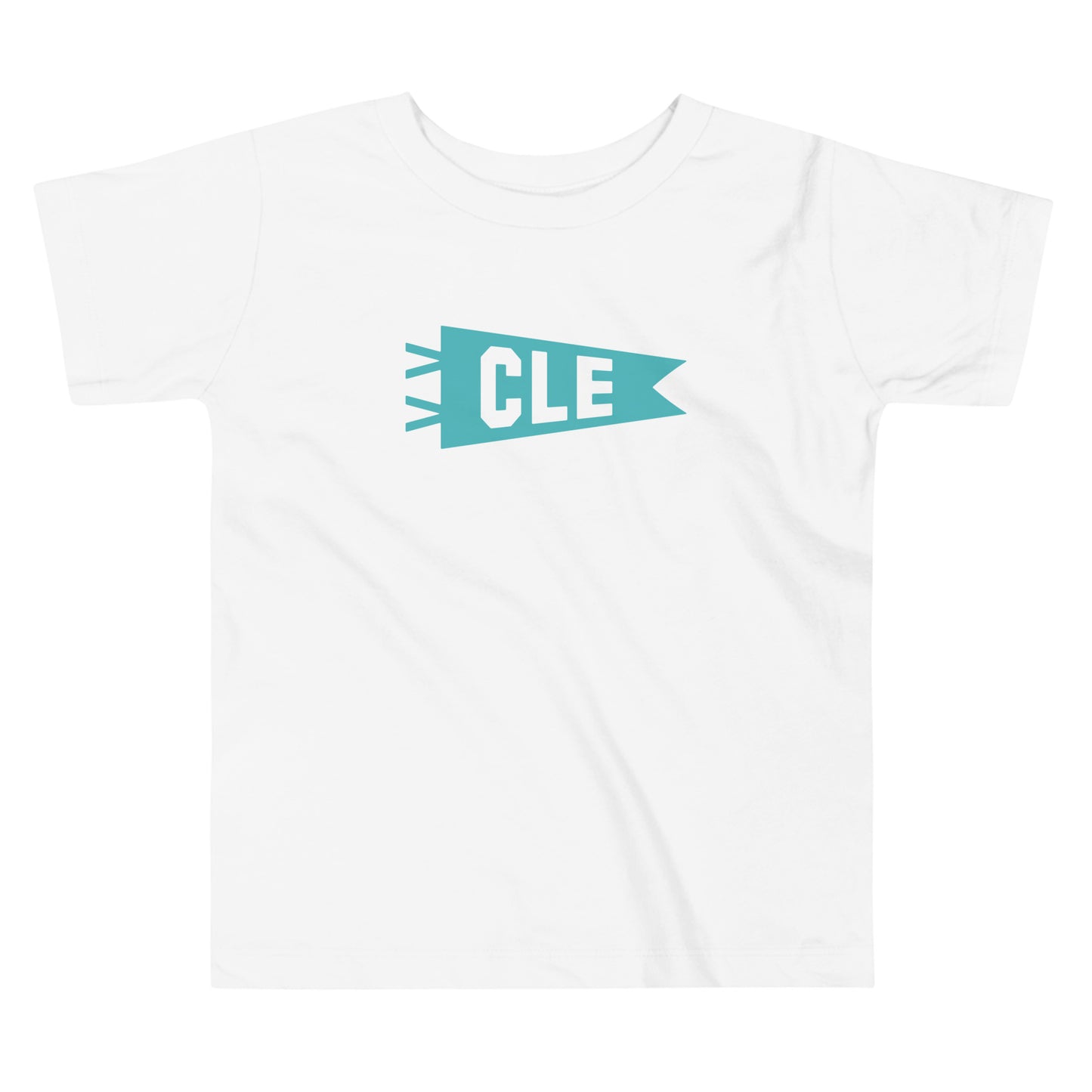 Airport Code Toddler Tee - Viking Blue • CLE Cleveland • YHM Designs - Image 02
