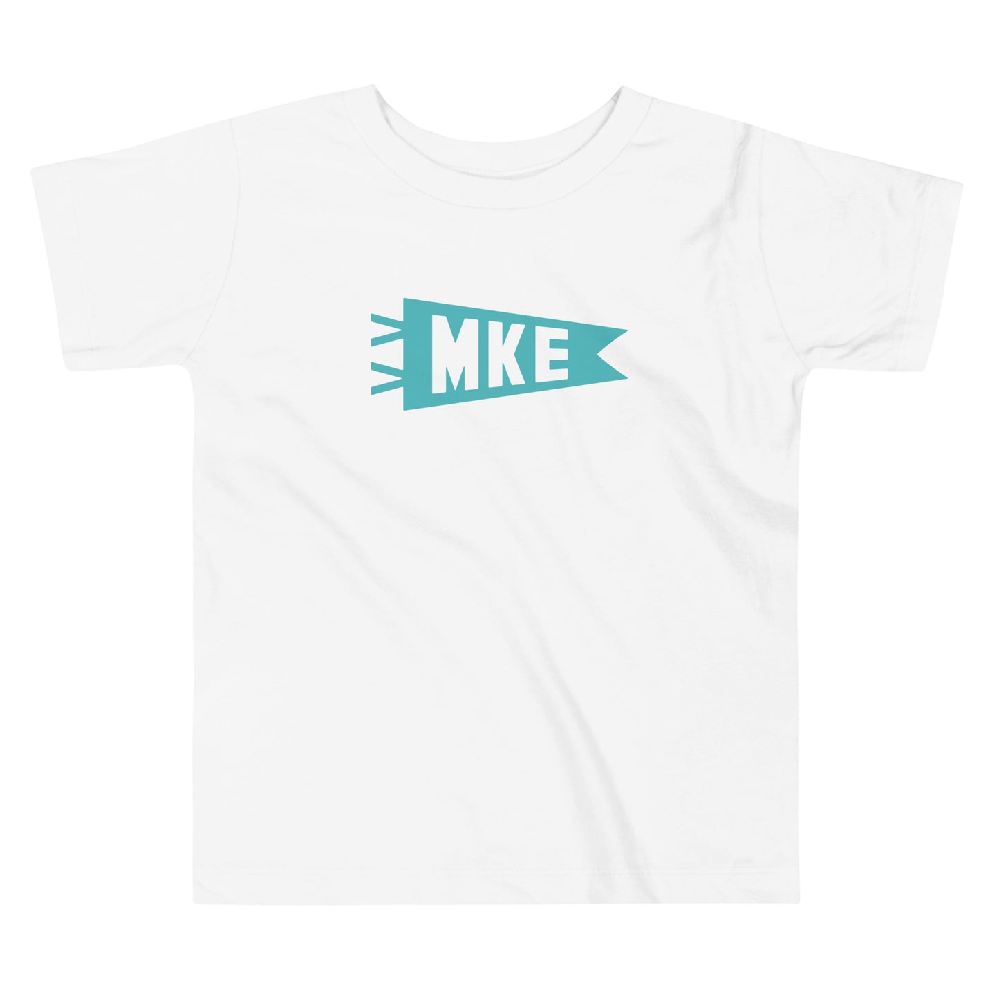 Airport Code Toddler Tee - Viking Blue • MKE Milwaukee • YHM Designs - Image 02