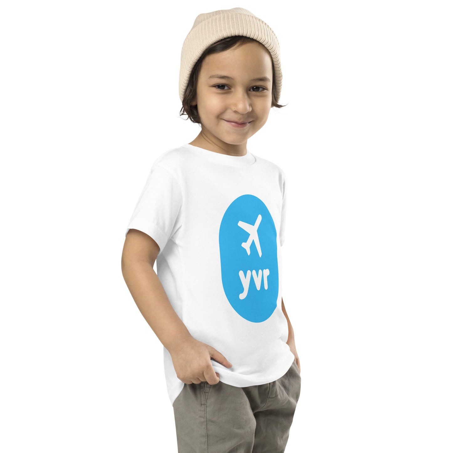 Airplane Window Toddler T-Shirt - Sky Blue • YVR Vancouver • YHM Designs - Image 08