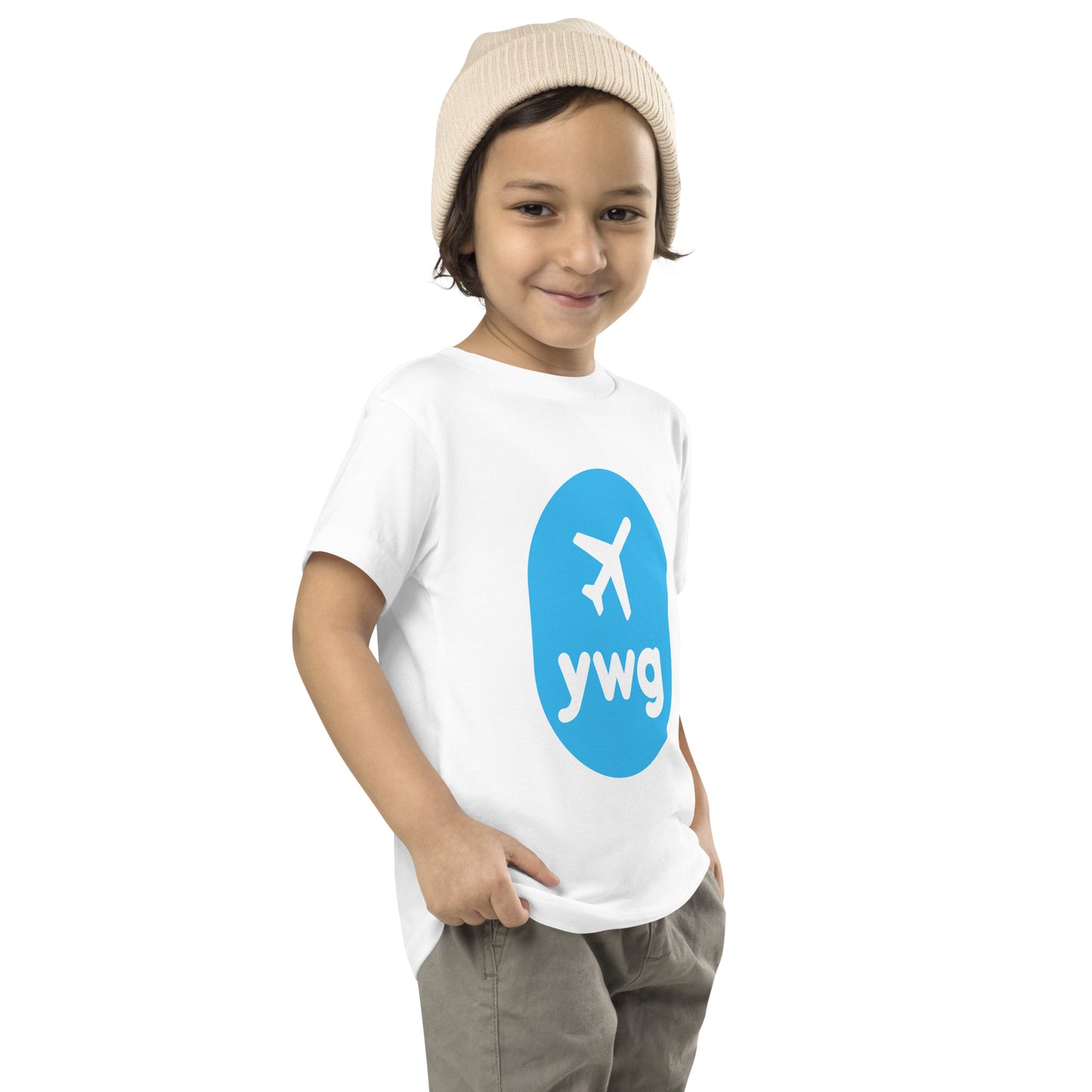 Airplane Window Toddler T-Shirt - Sky Blue • YWG Winnipeg • YHM Designs - Image 08
